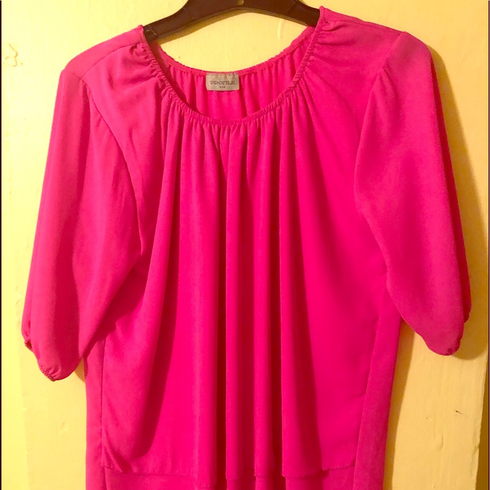 Hot pink blouse